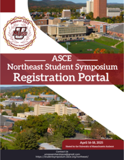 Image stating ASCE Northeast Student Symposium Registration Portal